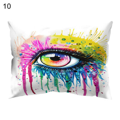 

Modern Colorful Eye Print Pillow Case Sofa Waist Throw Cushion Cover Home Decor