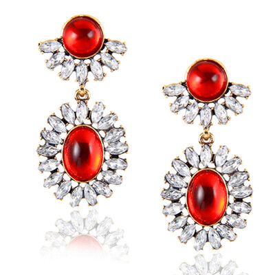 

New design wholesale vintage crystal earrings fashion statement stud earrings for women fashion earrings jewelry e0241hun