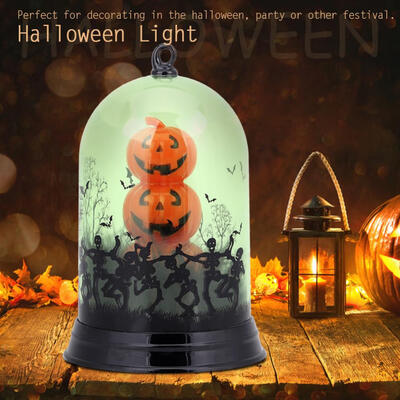 

Greensen Halloween Pumpkin Color Flash Light Lamp Halloween Party Festival Decor