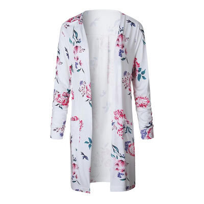 

Fashion Boho Floral Print Slim Fit Women Cardigan Casual Long Sleeve Tops