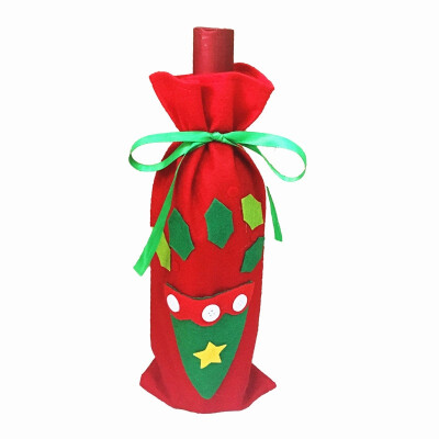 

Christmas Wine Bottle Cover Bag Navidad Banquet Christmas Dinner Party Xmas Plush Cute Snowmen Table Decor New Years Supplies