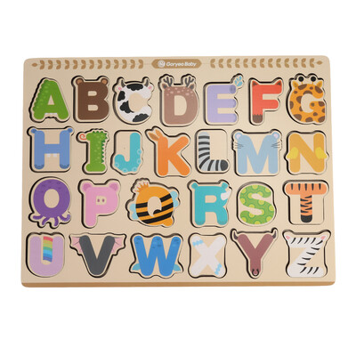 

GoryeoBaby Wooden Animals Numbers Cognitive Puzzle Board Educational Toys for Baby Kids