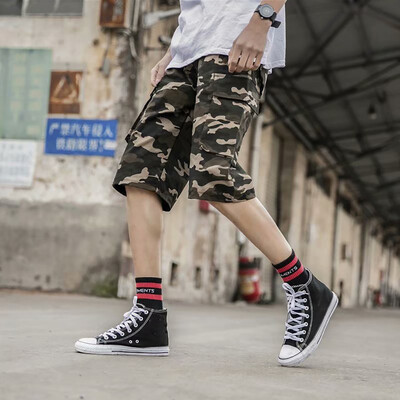 

Gobestart Mens Cool Summer Hot Leisure Pants Multi-Pocket Spring Overalls