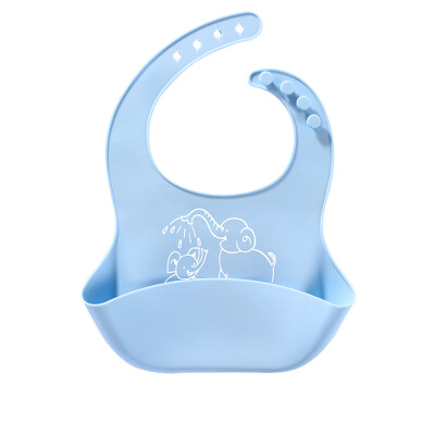 

〖Follure〗Waterproof Baby Silicone Bibs Feeding bib Kids Roll up Food Catcher Pocket