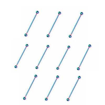 

Anti Allergy Stainless Steel Colour Straight Rod Tongue Pin Nose Nail 10 pieces
