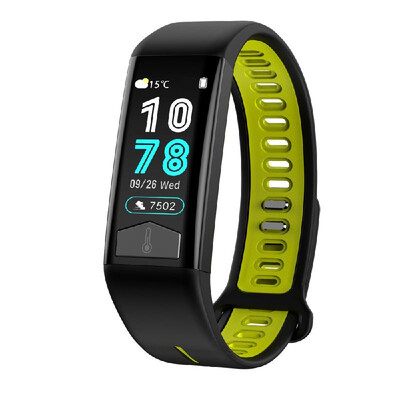 

Microwear T02 Smart Bracelet IP68 Waterproof 096-Inch IPS TFT Colorful Screen Smart Watch BT40 Body Temperature ECG Heart Rate B