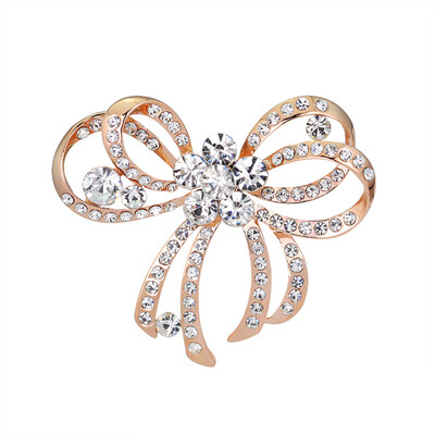 

Created Perfect Pearls Beauty Brooch Down Flower Brooch Diamond Collar Exquisite Brooch Chic Bow