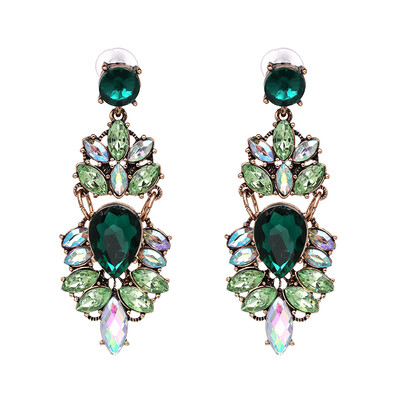 

New Earring Statement Trendy Jewelry 2019 Trendy Shiny Resin Stone Crystal Stud Earrings For Women Wholesale Earring F1207