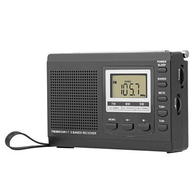

HRD-310 Radio FM MW SW Digital Alarm Clock FM Radio Receiver wEarphone