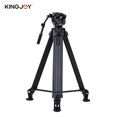 

Kingjoy VT-3500 197cm65ft Camera Camcorder Tripod with VT-3530 Fluid Damping HeadNon-slip Horseshoe-shape FootStable Middle