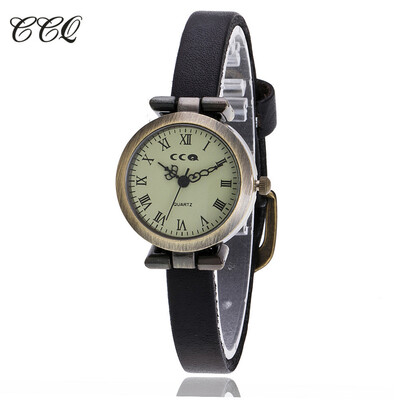 

CCQ Ladies Casual Leather Woman Watch Creative Vintage Quartz Wristwatches Clock Watches Reloj Mujer Dropshipping 533