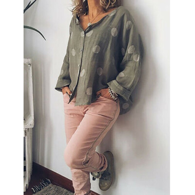 

Boho Women Summer Loose Shirt Tops Long Sleeve Blouse Gypsy Beach T-Shirt 6-18