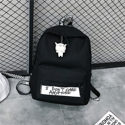

Junior&senior high school students schoolbags female Korean Harajuku ulzzang Joker simple couple backpack female canvas bags