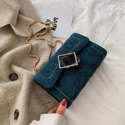 

Summer small fresh bag womens bag new 2019 small square bag fashion chain oblique bag texture bag