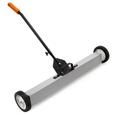

Magnetic Sweeper 24" Metal Pick Up Push Broom Floor Cleaner Pull Roller Tool USA