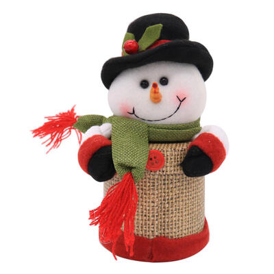 

Christmas Linen Sugar Box Present Candy Holder Gifts Festival Decor Supply