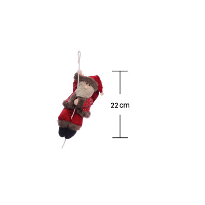 

New Hot 1PC Christmas Cloth Doll Pendant Xmas Santa Claus Climbing On Rope Ladder Christmas Trees Hanging Home Party Decoration