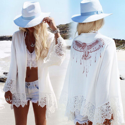 

Sexy Women Bathing Suit Lace Crochet Summer Bikini Swimwear Cover Up Beach Dress
