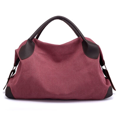 

Canvas bags bags ladies pure colors canvas bags single shoulder bags large capacity handbags travel bags