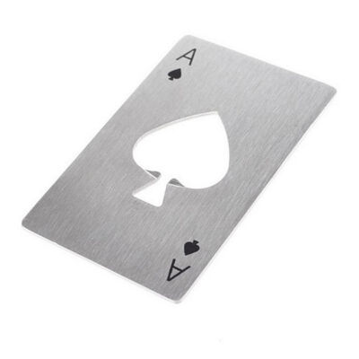 

Stainless Steel Bottle Wine Opener Beer Opener Poker Playing Card Of Spades Soda Bottle Cap Opener Bar Tools Kitchen Accessories