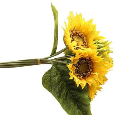 

Gobestart Fake Silk Artificial 7 Heads Sunflower Flower Bouquet Floral Garden Home Decor