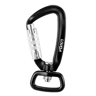 

Lixada Swivel Carabiner Clip 360° Rotatable Spinner Carabiner Small Auto Locking Carabiner Rotational Hammock Hanging Clip Pet Lea