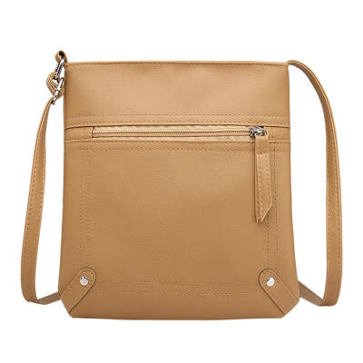 

Solid Color Shoulder Messenger Handbags Women Leather Casual Crossbody Bags