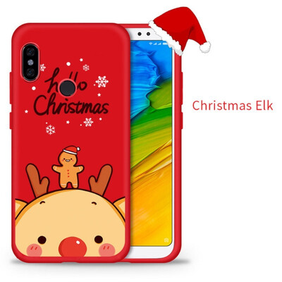 

ASINA Soft Silicone Case For Xiaomi mi8 a1 a2 Lite Pocophone F1 Christmas Cases For Redmi Note5 Cover Santa Claus Funda Xmas
