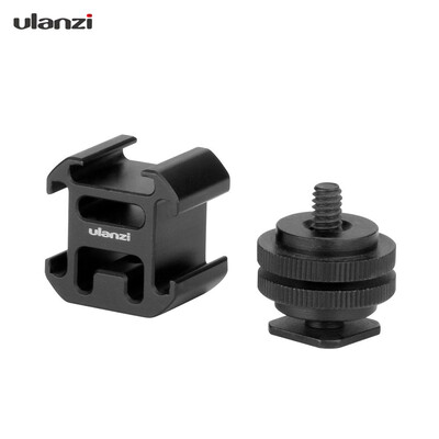 

Ulanzi PT-3S 3 Cold Shoe On-Camera Mount Adapter Extend Port for Canon Nikon Pentax DSLR Cameras for Microphone Monitor LED Video