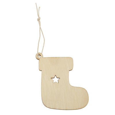 

10pcsLot Mini Wood Christmas Tree Hanging Pendants Party Ornaments Decor
