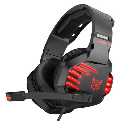 

ONIKUMA K17 35mm Wired Gaming Headset Over Ear PC Headphones Noise Canceling E-Sport Earphone with Mic LED Lights Volume Control
