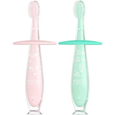 

Koalaama kolamama baby toothbrush children silicone training soft hair toothbrush August more than 123 years old double stick