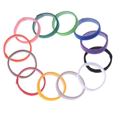 

12 Color Dog Cat Identification Collars Puppy Pets Nylon Neck Loop Sticker
