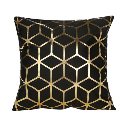 

〖Follure〗Polyester Gold Letter Pillow Case Cover Sofa Car Waist Cushion Cover Home Decor