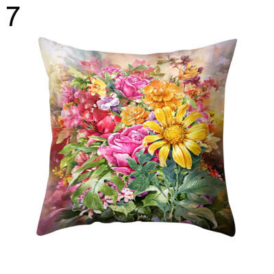 

Fresh Flower Throw Pillow Case Cushion Cover Sofa Bed Car Cafe Office Decoration