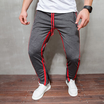 

Gobestart Mens Long Casual Sport Pants Slim Fit Plaid Trousers Running Joggers Sweatpants