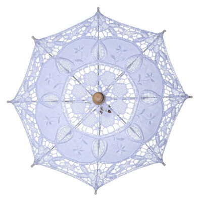 

Handmade Cotton Vintage Style Lady Parasol Sun Umbrella Lace Bridal Wedding Umbrella