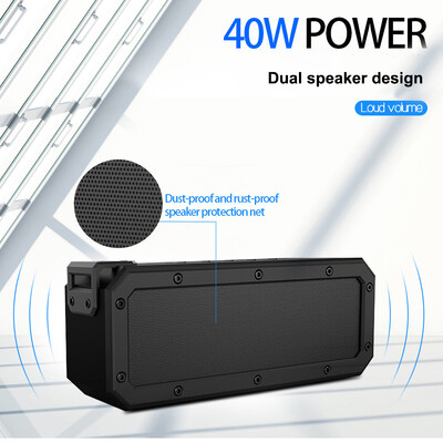 

IP67 Waterproof NFC Speaker TWS Bluetooth42 40W HiFi Speaker Support TF Card Music Playback Type-C Fast Charging with Mic