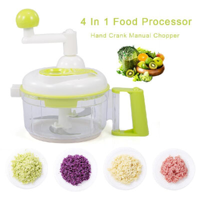 

Smile Mom A350 4 In 1 Food Processor Hand Crank Manual Food Chopper Meat Grinder Vegetable Mincer Egg Separator Fruit Blender