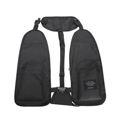 

Nylon Chest Rig Bags Vest Hip Hop Unisex Functional Harness Waistcoat Bags