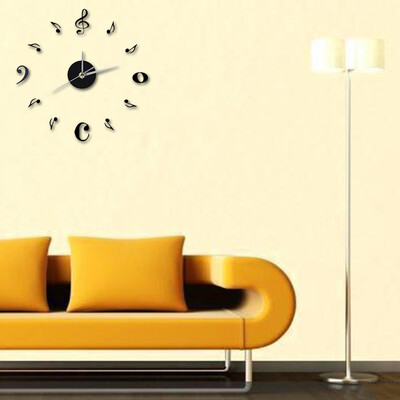 

Gobestart Acrylic Modern DIY Wall Clock 3D Mirror Surface Sticker Home Office Decor