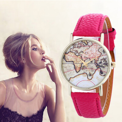 

World Map Watch Casual Women Quartz Wristwatches Dress Watches Quartz Watches Relogio Feminino Halloween Christmas Gift