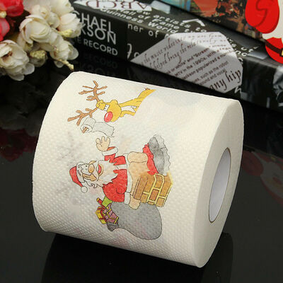 

Cute Santa Claus Deer Christmas Toilet Roll Paper Tissue Living Room Table Décor