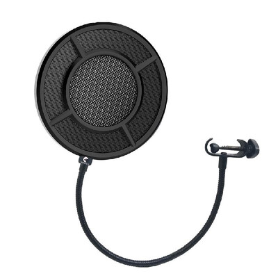 

Yanmai Microphone Wind Screen Pop Filter Round Shape Mic Wind Mask Shield Screen Double Layer Metal Mesh with Stand Clip for Broad