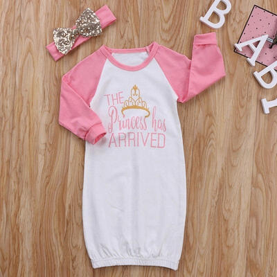 

2PCS Newborn Baby Girl Cotton Sleepwear Pajamas Robe Gown Hat Clothes Outfit New