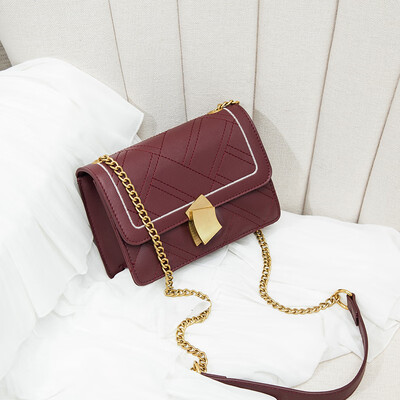 

Yang Qi inclined bag lady Baitao ins diamond chain small square bag inclined bag