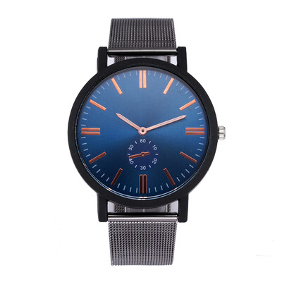 

Gobestart New Men Watch Stainless Steel Clock Male Quartz Alloy Belt Casual Wristwatch