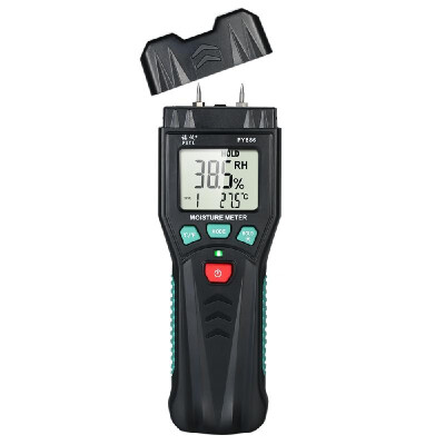 

FUYI Digital Damp Meter Detector Wood Moisture Meter Wood Moisture Tester with 7 Modes LCD Backlight Data Hold Function for Wood P