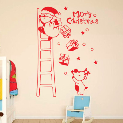 

Gobestart Wall Window Stickers Santa Claus Christmas Xmas Vinyl Art Decoration Decals