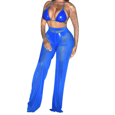 

Women Beach Mesh Sheer Bikini Cover Up Swimwear Bathing Pants Trousers -2XL
